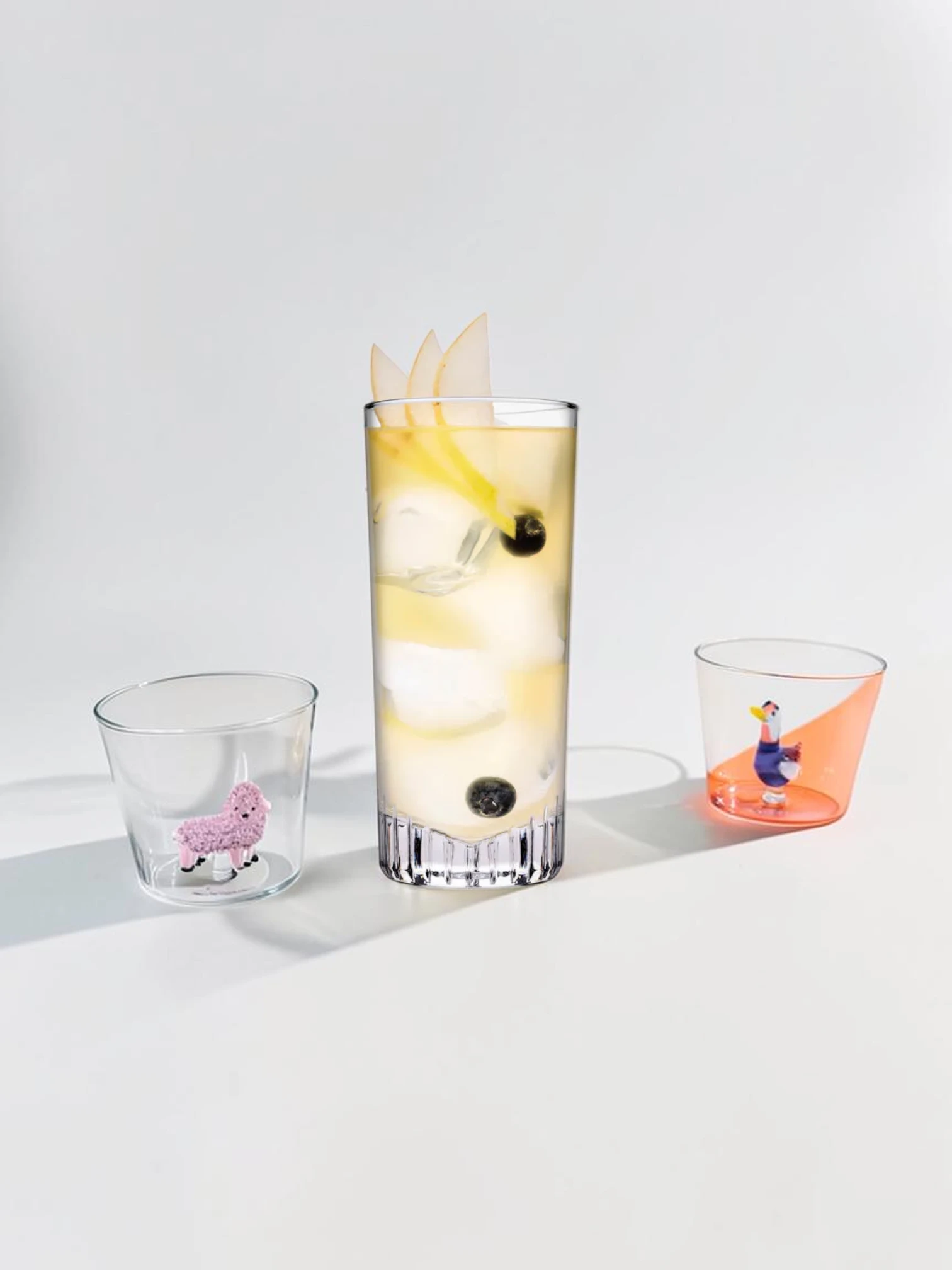 Caldera Highball Glass Set, Lead-Free Crystal, 4-Piece Vertical Cut Design - Image 5