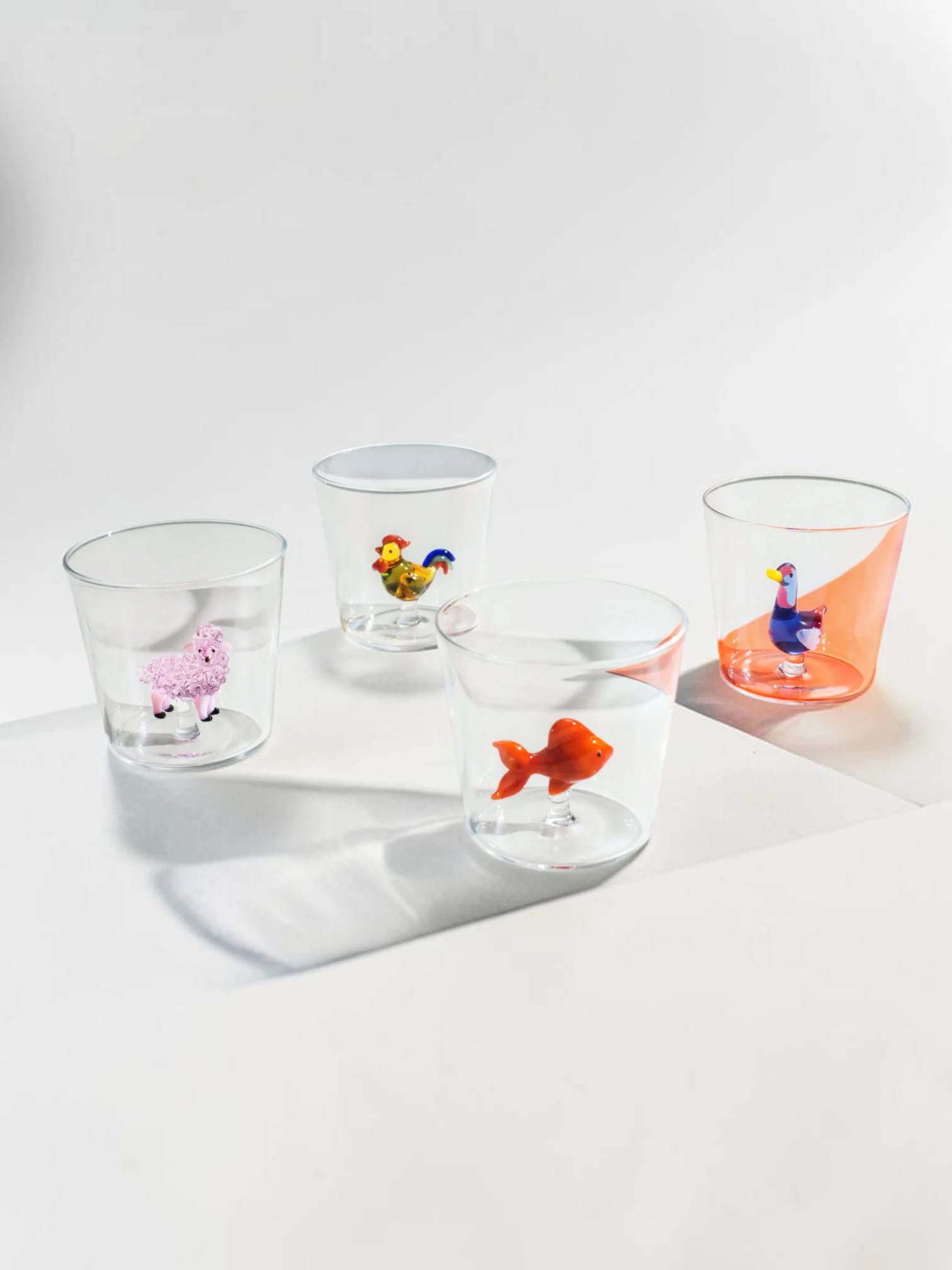 Animal Farm Glass Tumbler Set, Borosilicate Animal Figurine Drinkware, 2-Piece - Image 6