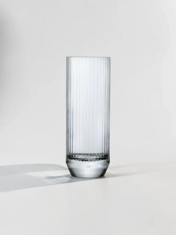 Big Top Highball Glass Set, Lead-Free Crystal Drinking Glasses, 14.5 oz 4-Piece