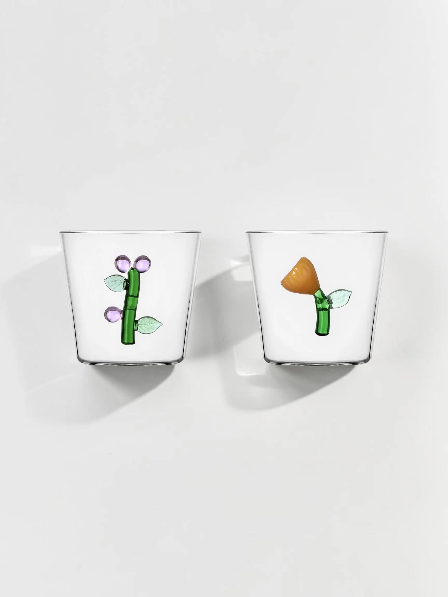 Botanica Floral Glass Tumbler Set, Borosilicate Glass, 6-Piece Collection - Image 9