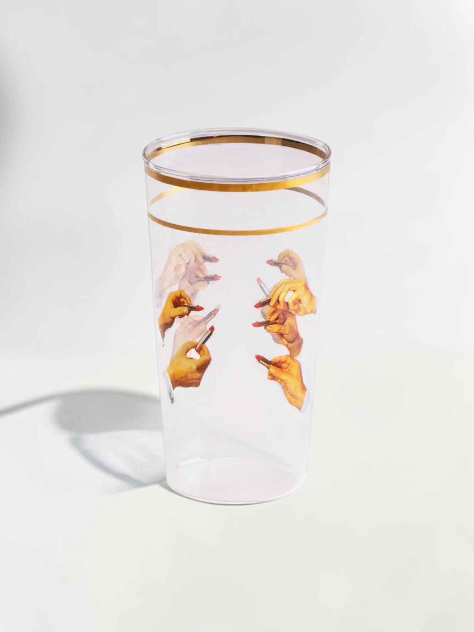 Eclectic Gold-Rimmed Retro Cocktail Glassware, Set of 2 - Image 9