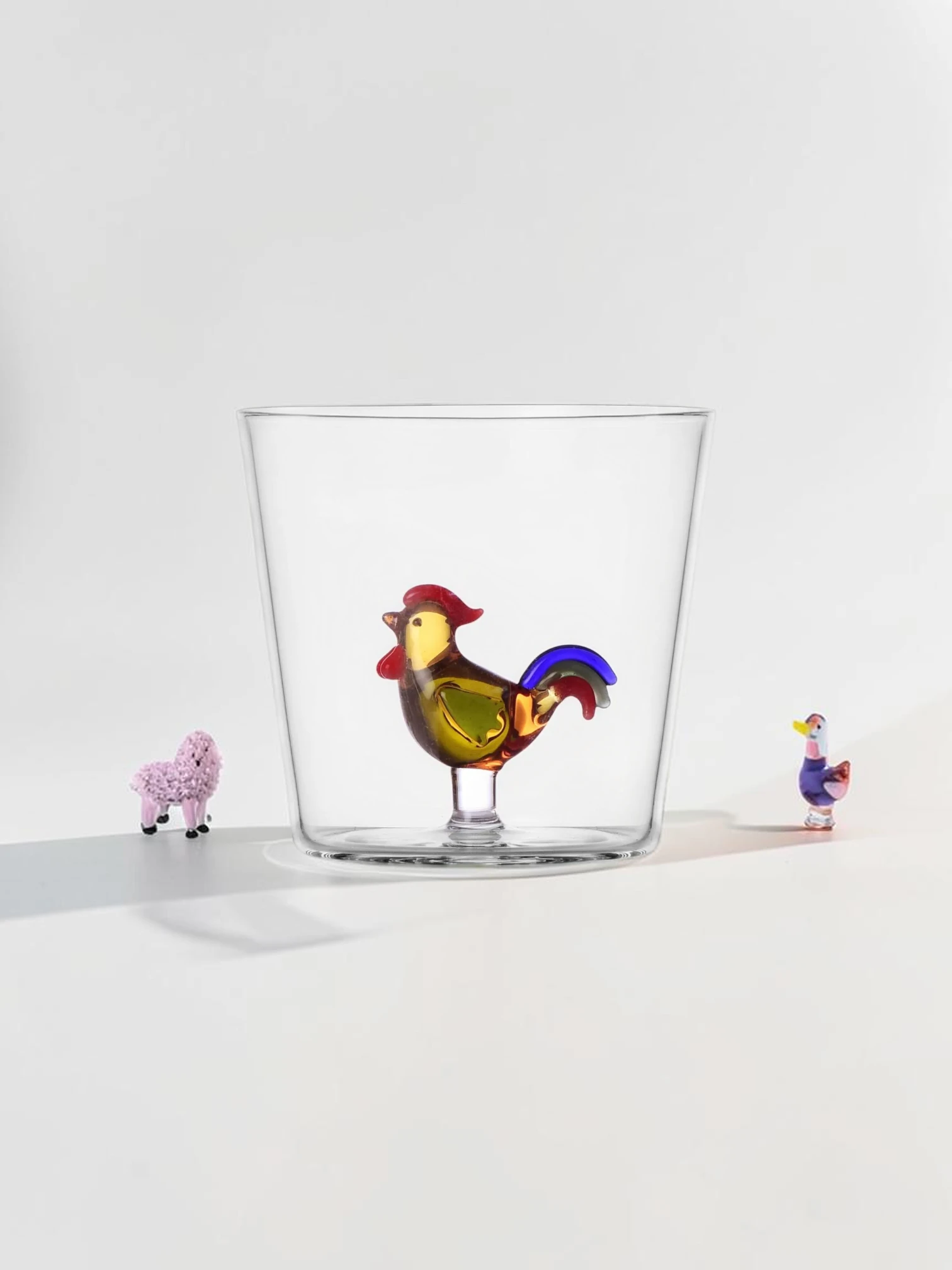 Animal Farm Glass Tumbler Set, Borosilicate Animal Figurine Drinkware, 2-Piece - Image 5