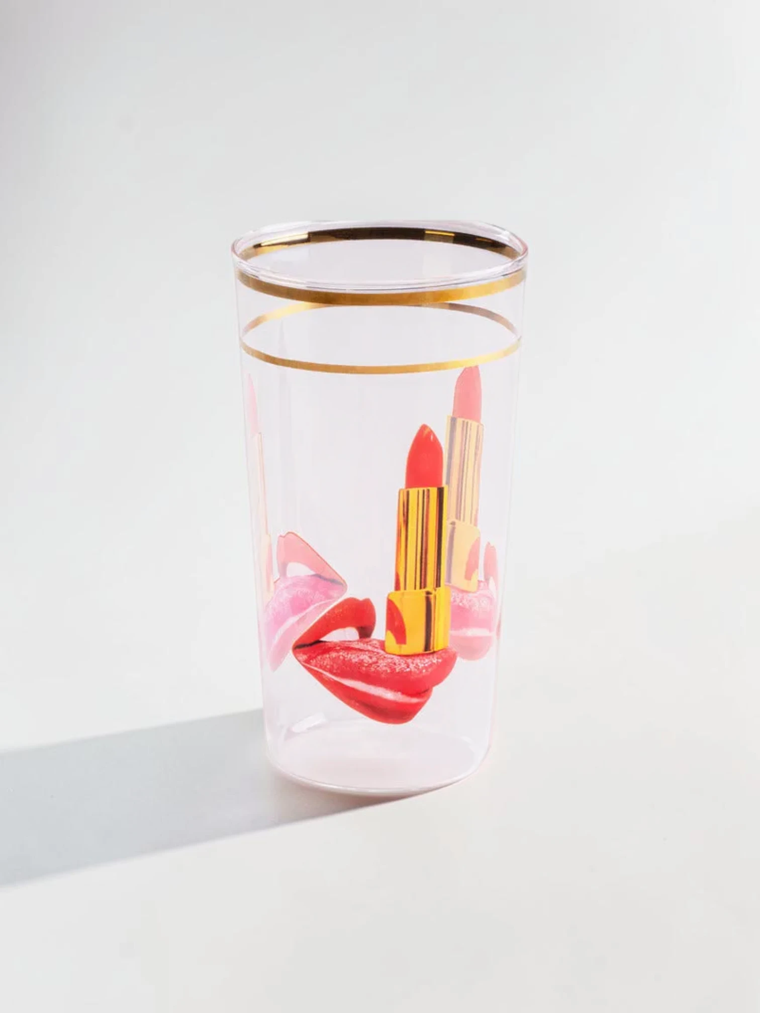 Eclectic Gold-Rimmed Retro Cocktail Glassware, Set of 2 - Image 8