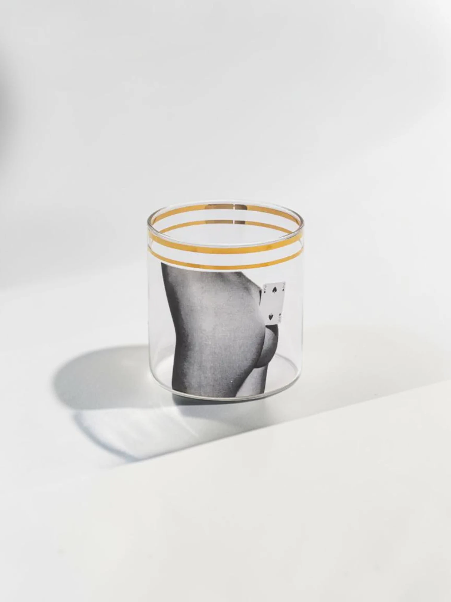 Eclectic Gold-Rimmed Retro Cocktail Glassware, Set of 2 - Image 7