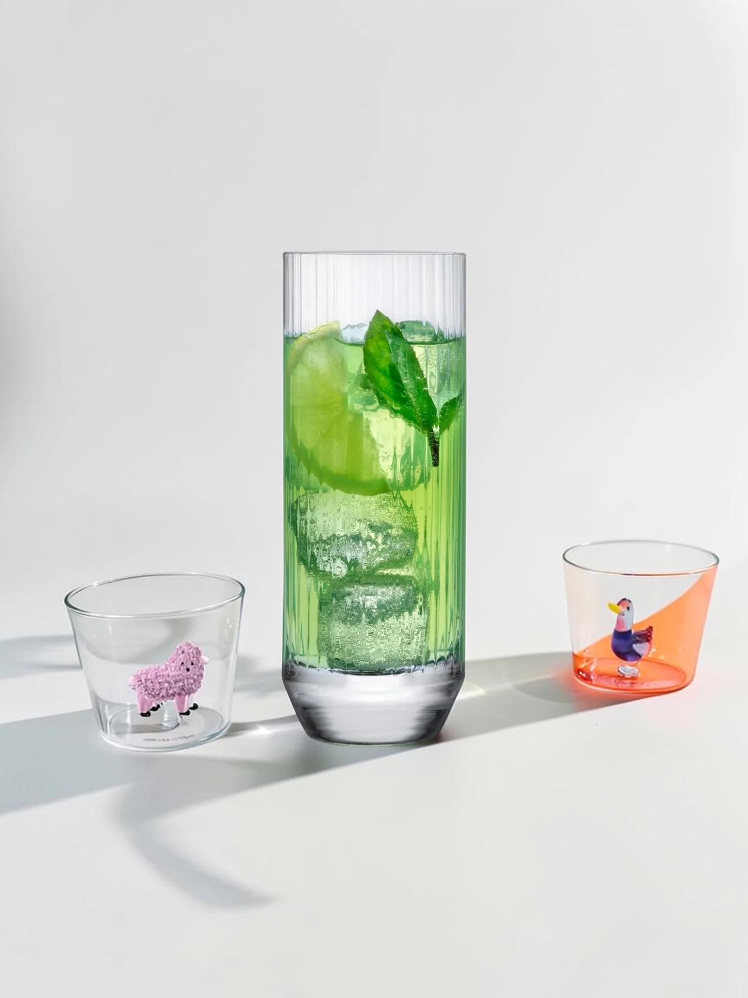 Big Top Highball Glass Set, Lead-Free Crystal Drinking Glasses, 14.5 oz 4-Piece - Image 6