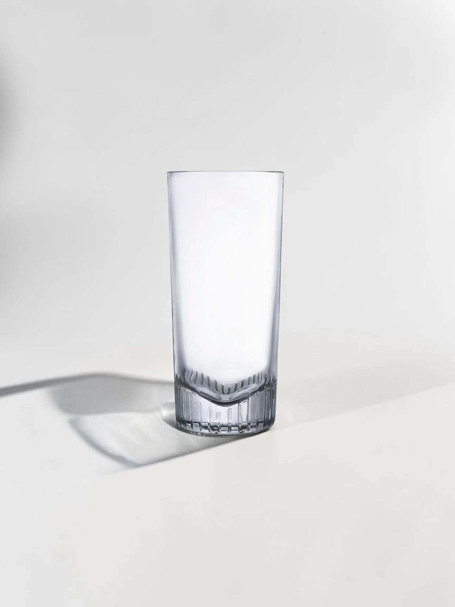 Caldera Highball Glass Set, Lead-Free Crystal, 4-Piece Vertical Cut Design - Image 2
