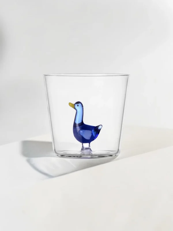 Animal Farm Glass Tumbler Set, Borosilicate Animal Figurine Drinkware, 2-Piece