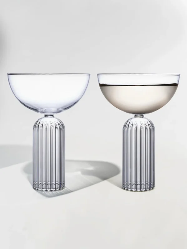 May Coupes Champagne Glass Set, Borosilicate Glass, 2-Piece Set