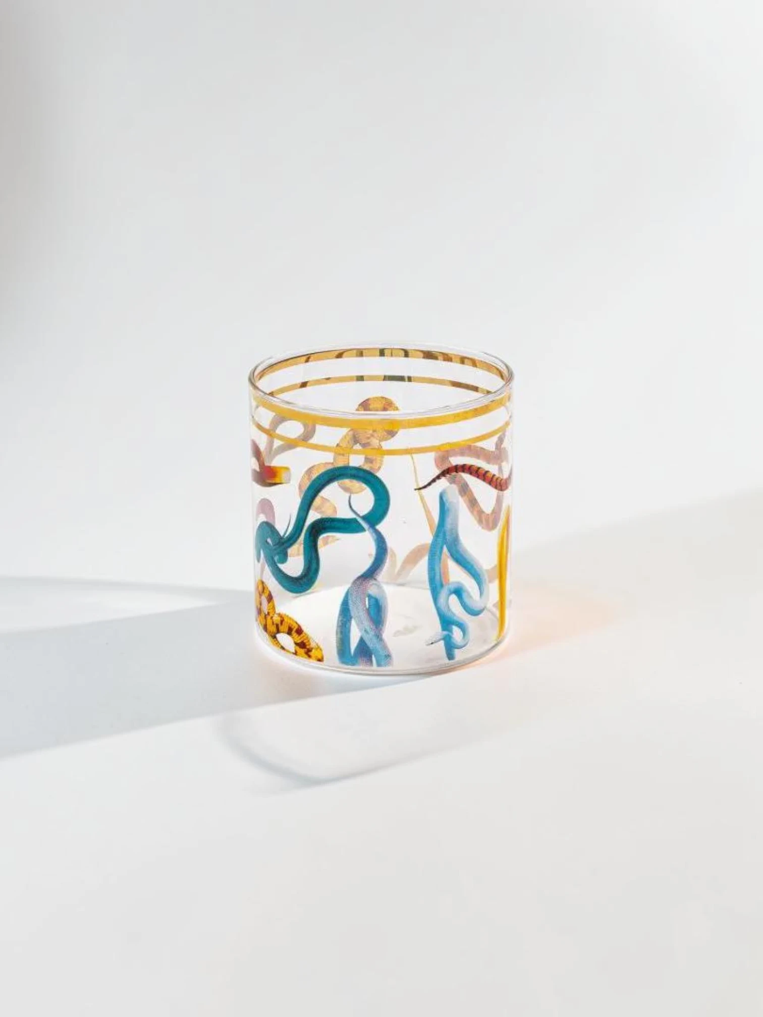Eclectic Gold-Rimmed Retro Cocktail Glassware, Set of 2 - Image 12