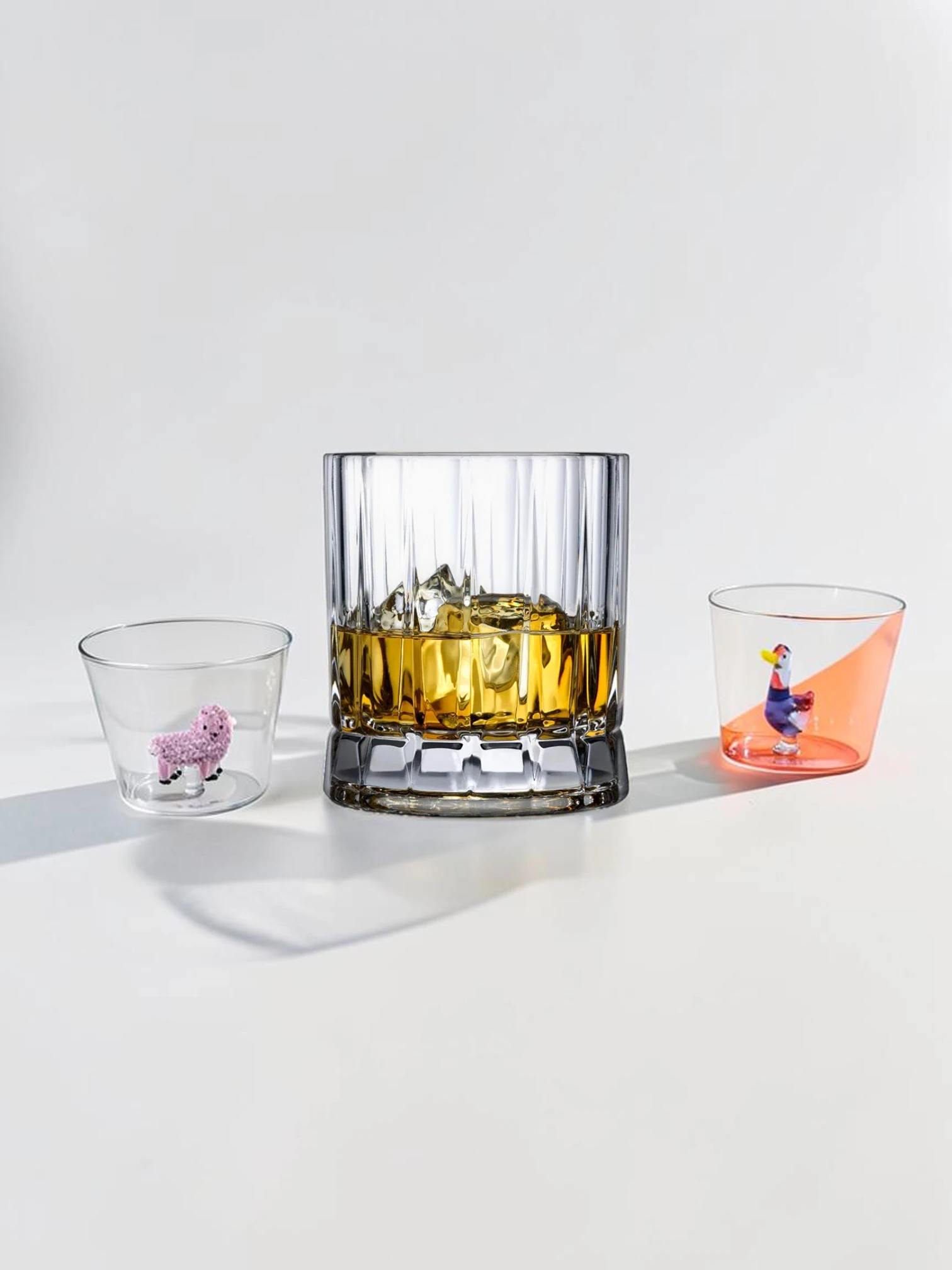 Wayne Whiskey Glasses Set, Lead-Free Crystal Tumblers, Clear 4-Piece - Image 3