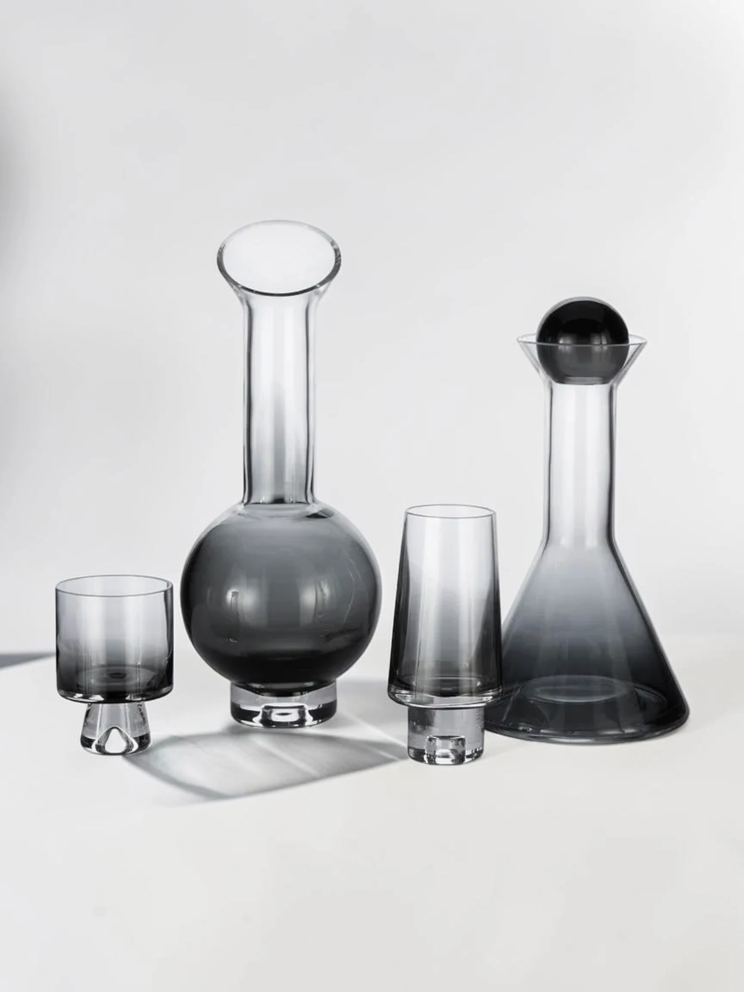 Tank High Ball Glasses, Clear Glass Drinkware, Set of 2 - Image 7
