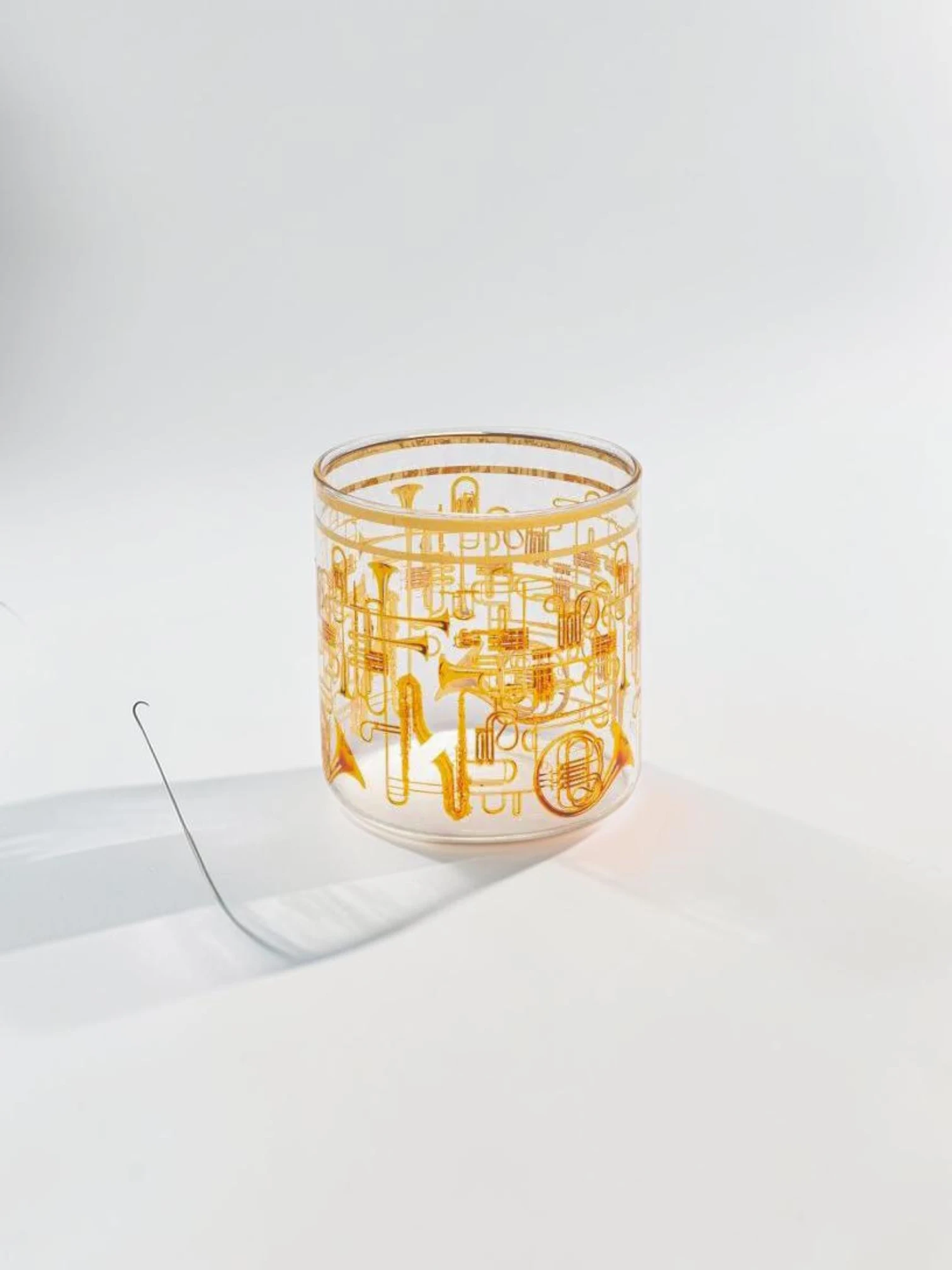 Eclectic Gold-Rimmed Retro Cocktail Glassware, Set of 2 - Image 5
