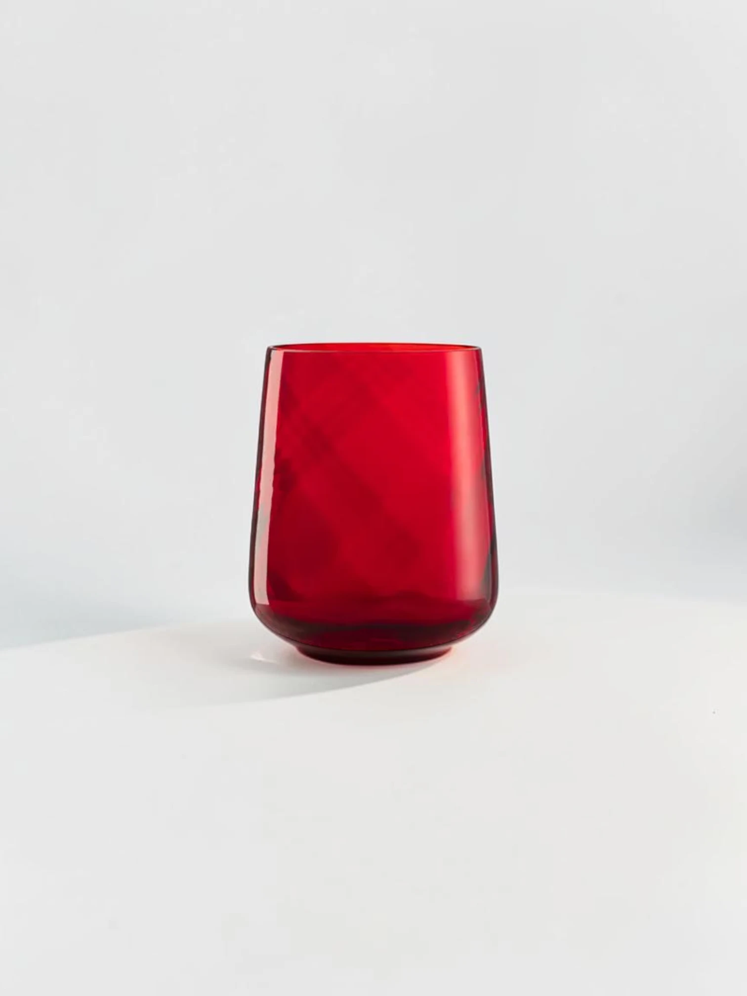 Madras Texture Tumbler, Heavy Base Glassware Set, Various Colors - Image 5