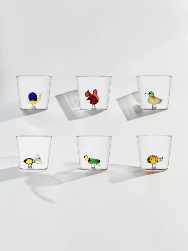 Animal Farm Tumbler Set, Borosilicate Drinkware, 6-Piece Collection