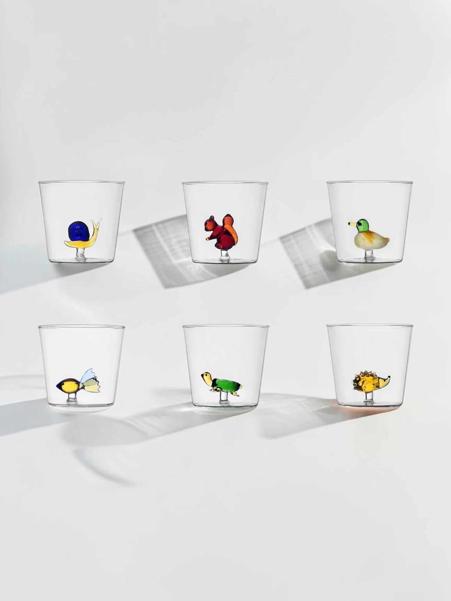Animal Farm Tumbler Set, Borosilicate Drinkware, 6-Piece Collection