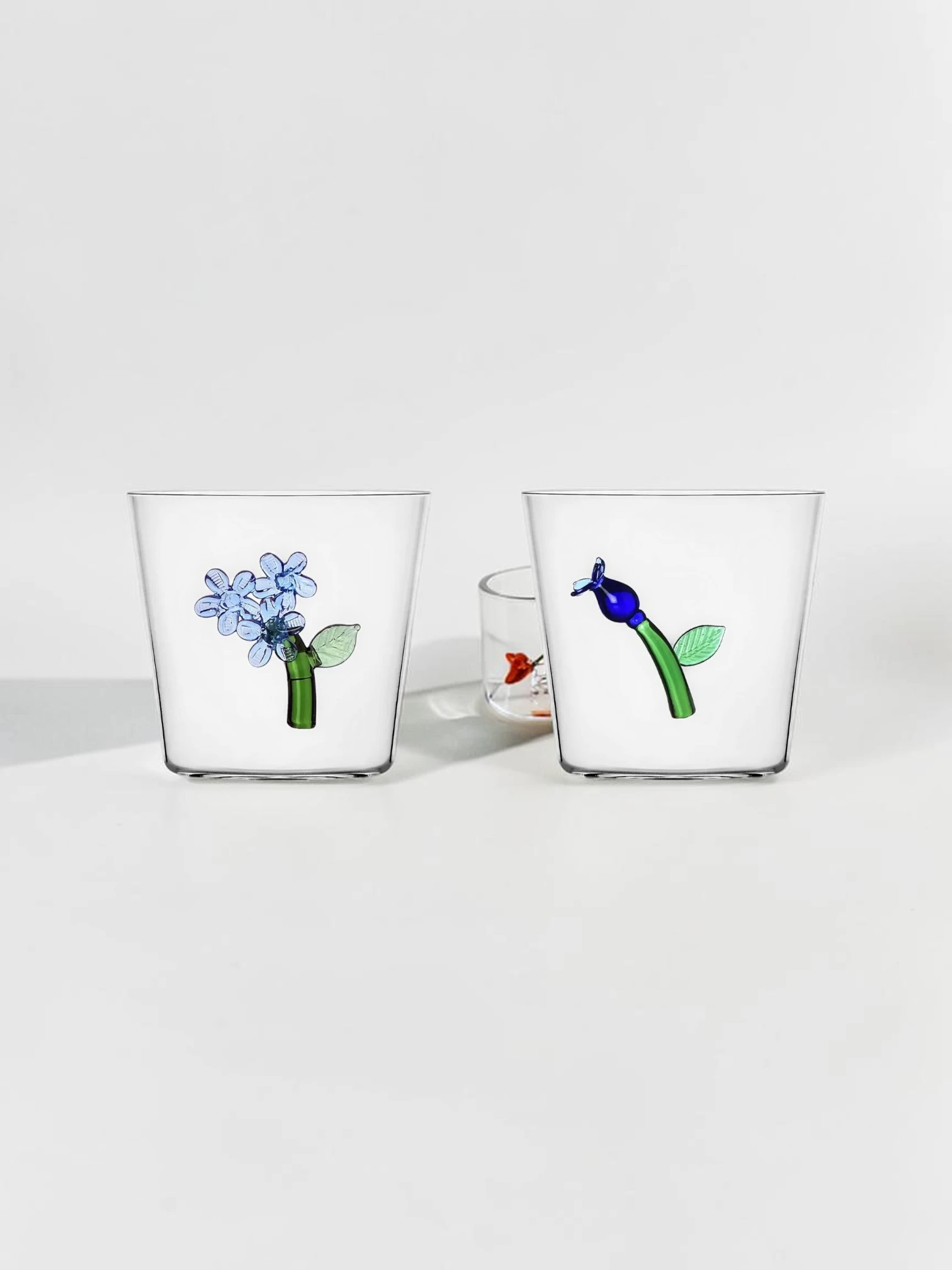 Botanica Floral Glass Tumbler Set, Borosilicate Glass, 6-Piece Collection - Image 8