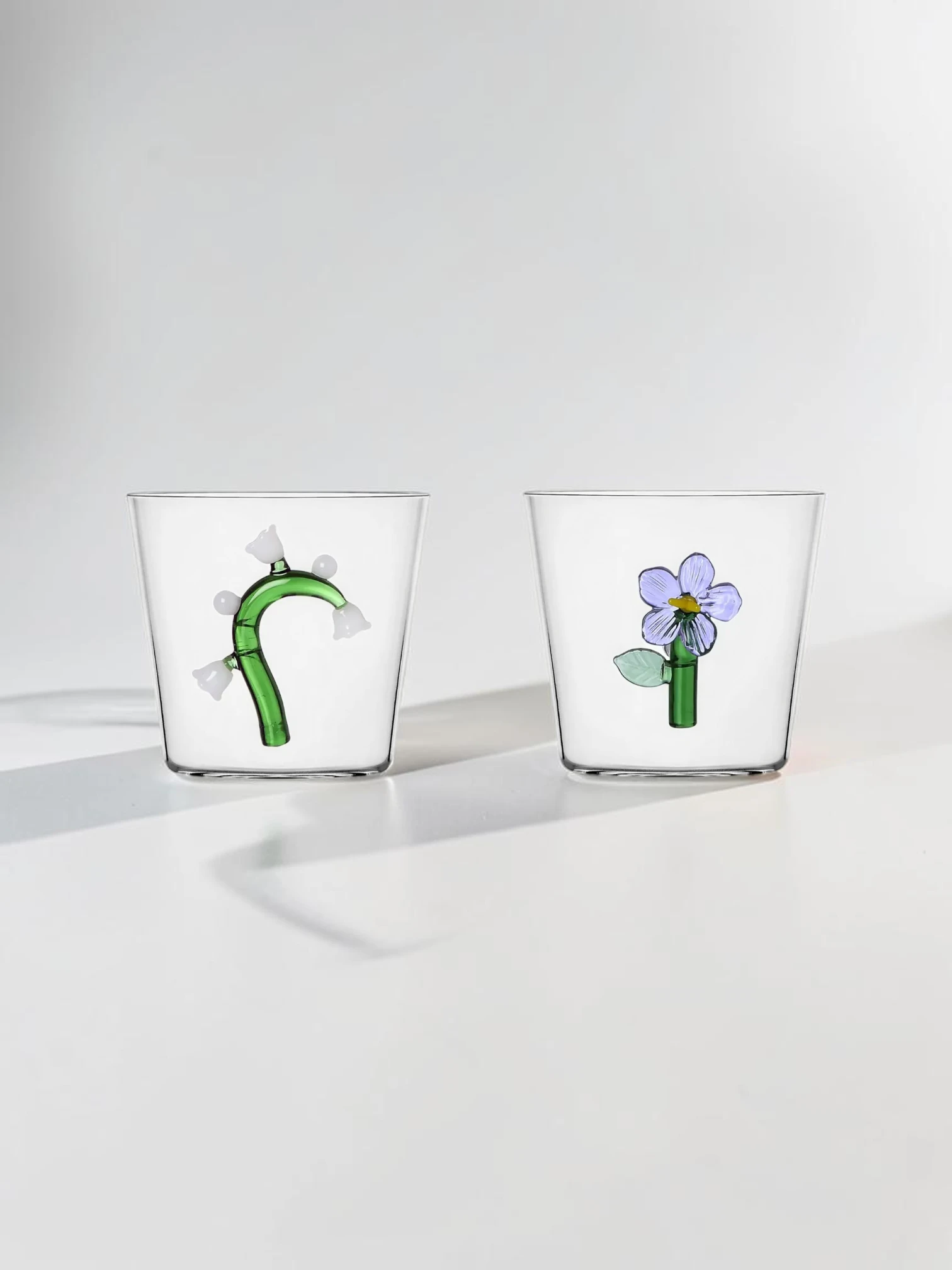 Botanica Floral Glass Tumbler Set, Borosilicate Glass, 6-Piece Collection - Image 10