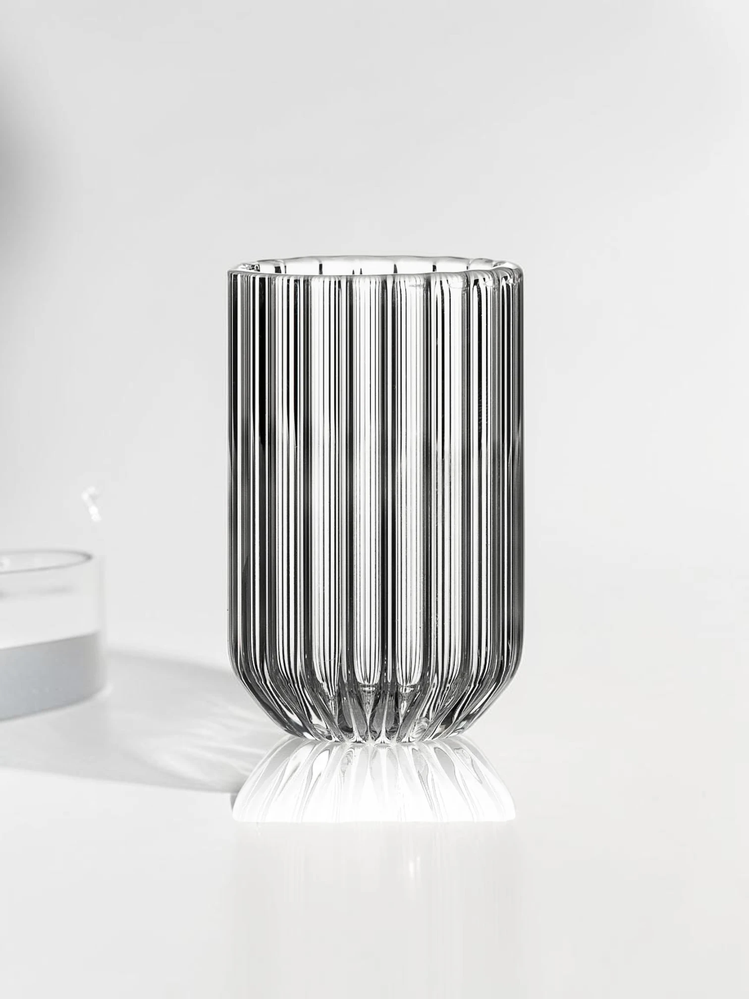 Espresso Shot Glass Set, Fluted Double-Walled Borosilicate Glass, 2-Piece - Image 2