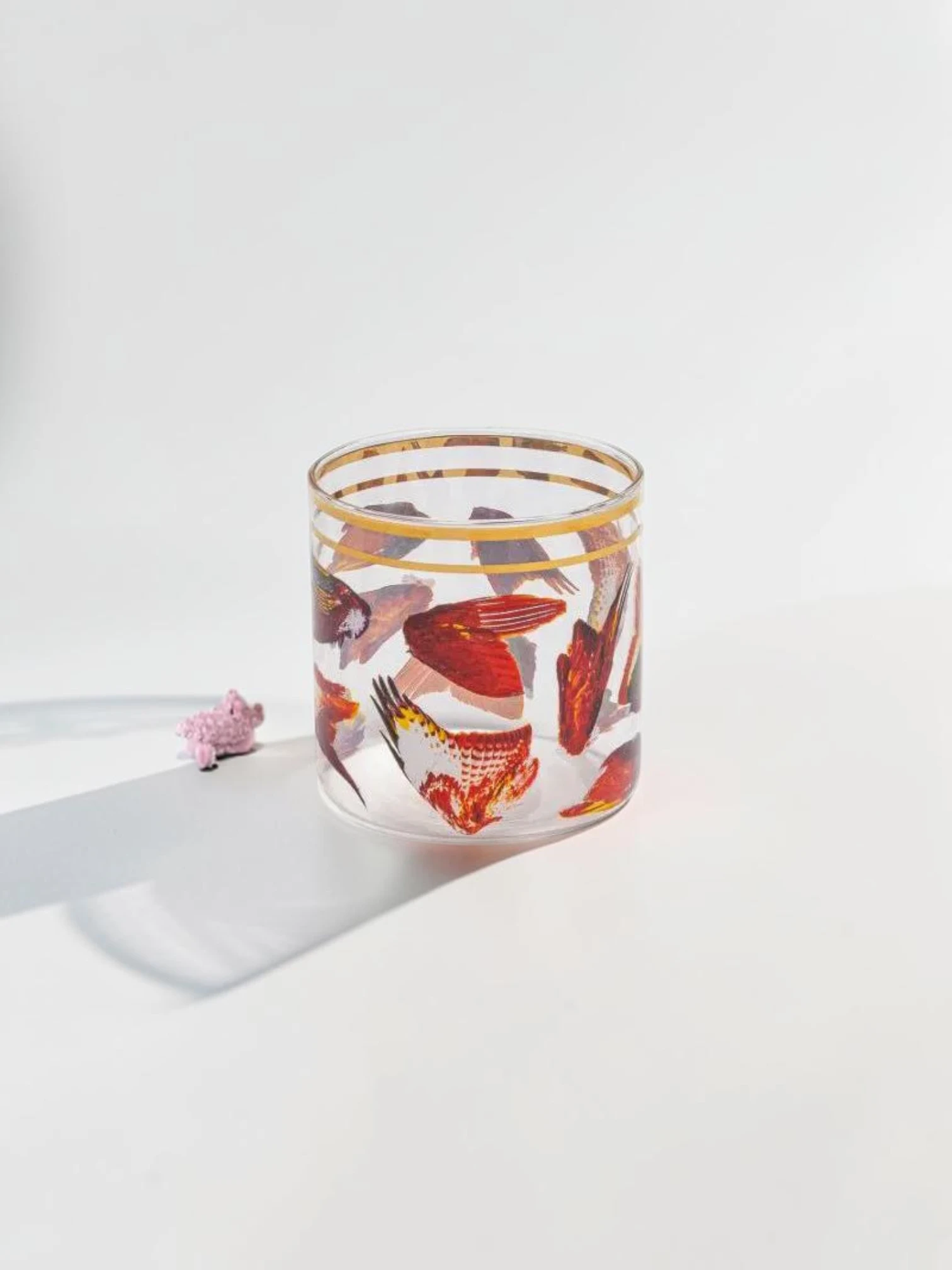Eclectic Gold-Rimmed Retro Cocktail Glassware, Set of 2 - Image 3