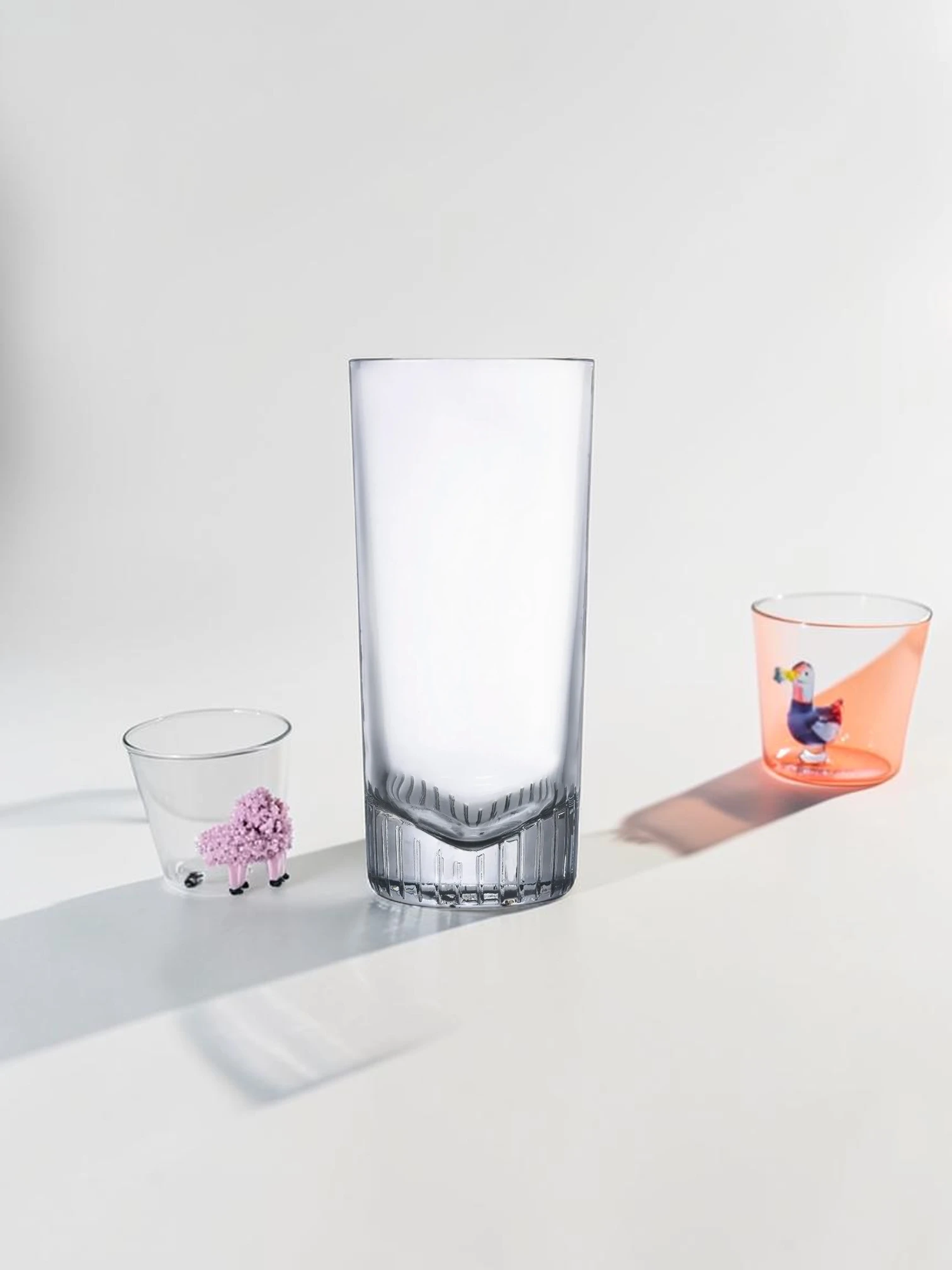 Caldera Highball Glass Set, Lead-Free Crystal, 4-Piece Vertical Cut Design - Image 8