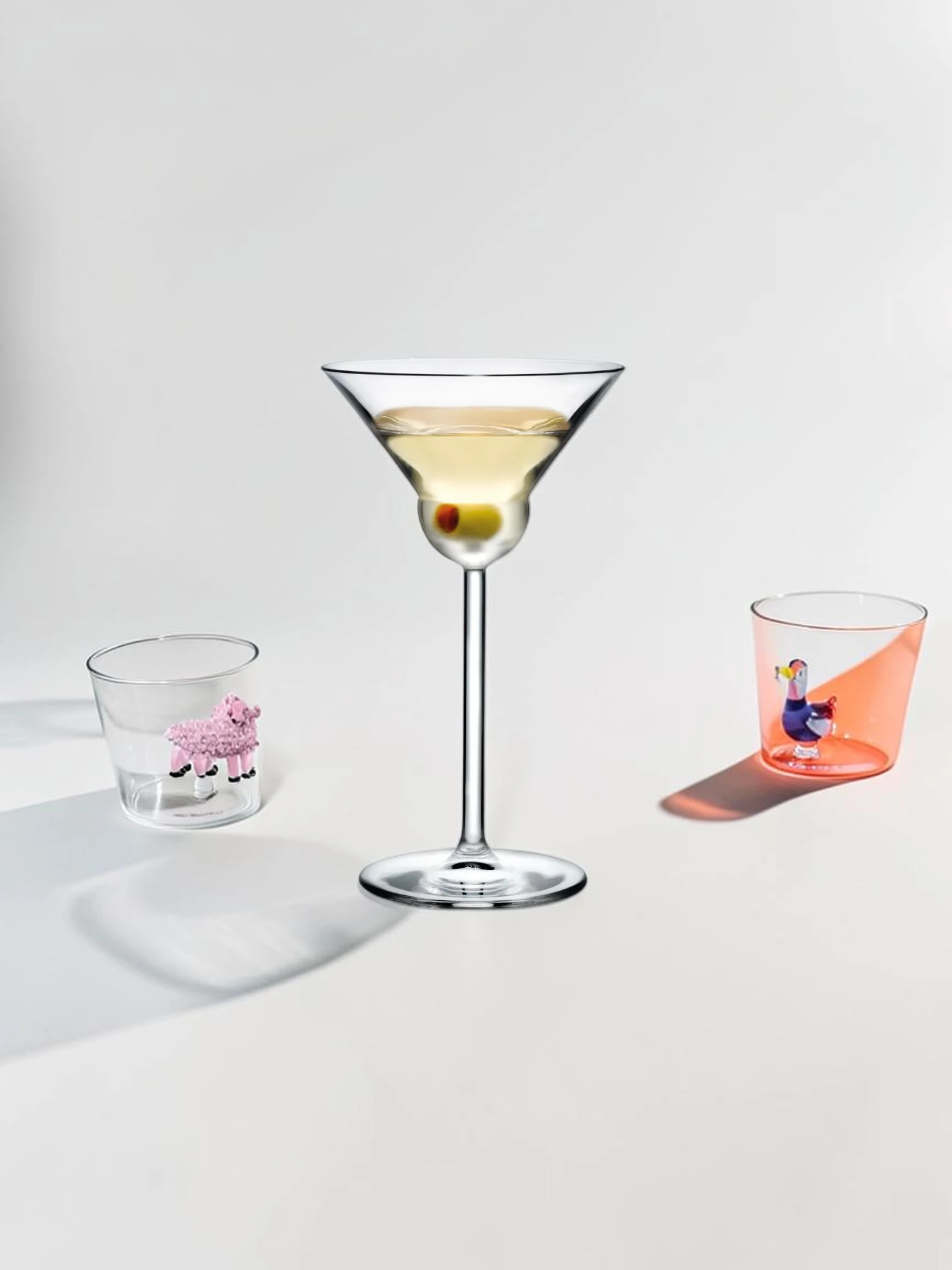 Vintage Rounded Martini Glass Set, Lead-Free Crystal, 4-Piece Collection - Image 3