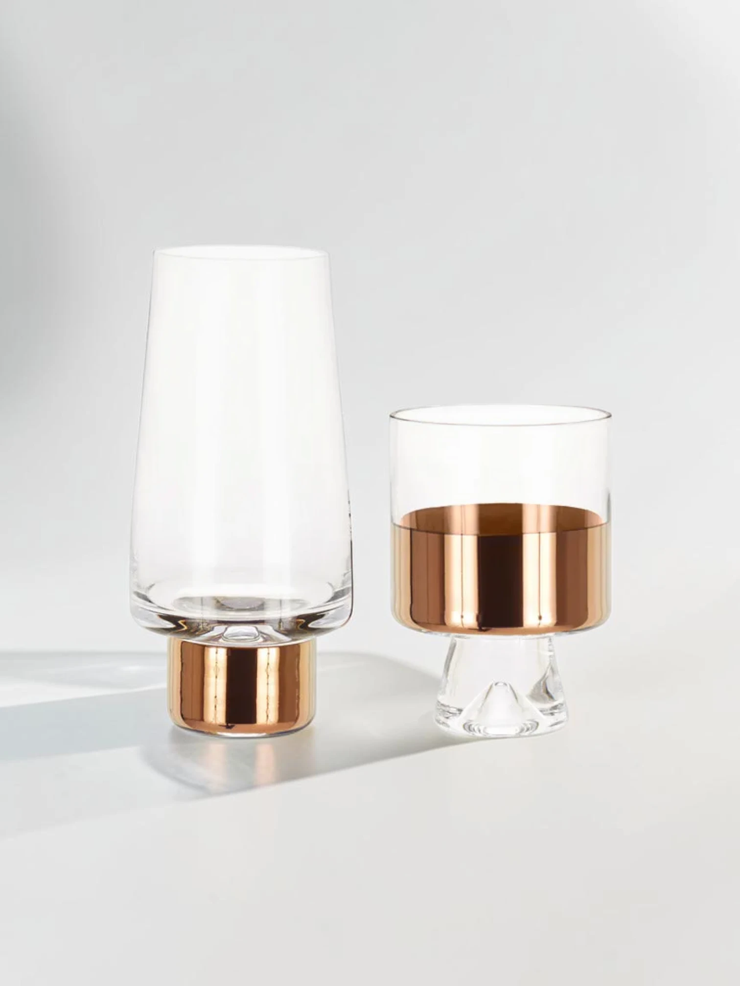 Tank High Ball Glasses, Clear Glass Drinkware, Set of 2 - Image 6